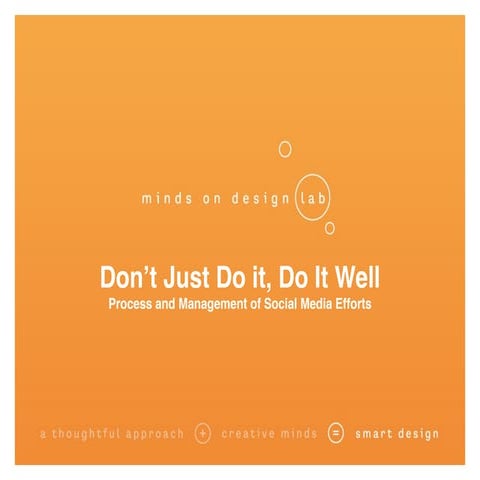 Ash Shepherd - Don’t Just Do It, Do It Well! Process & Management of Social M...
