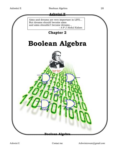 2nd PUC computer science chapter 2 boolean algebra | PDF