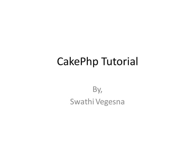 cake phptutorial