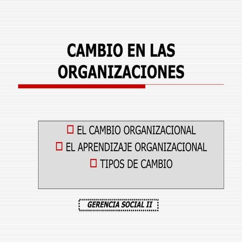 Claves del cambio en las organizaciones | PPTX