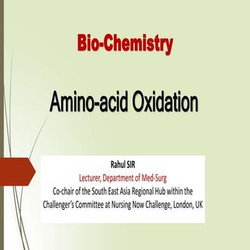 Amino Acid Oxidation