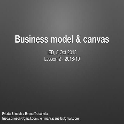Business Model & Canvas (v. 2018-2019 eng)