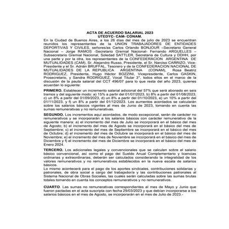 NUEVO ACUERDO CON UTEDYC PARA LA ESCALA SALARIAL DE ENERO Y FEBRERO ...