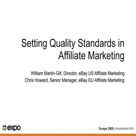 Setting Quality Standard in Affiliate Marketing