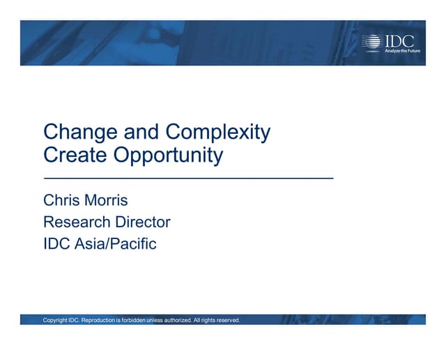 Chris : IDC pulse 2010 