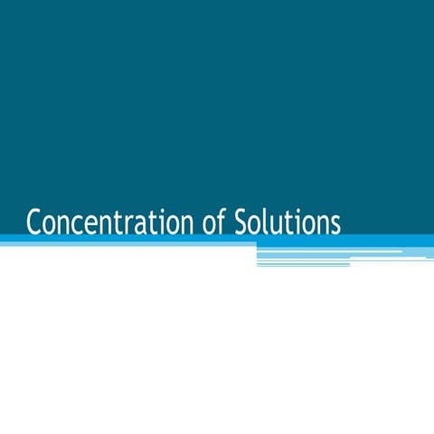 2   concentration of solutions