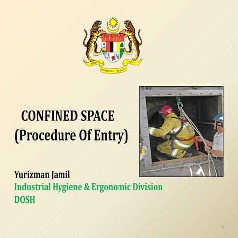 Seminar Cakna KKP - CONFINED SPACE Every Entry Shouldn't Be A One Way Trip
