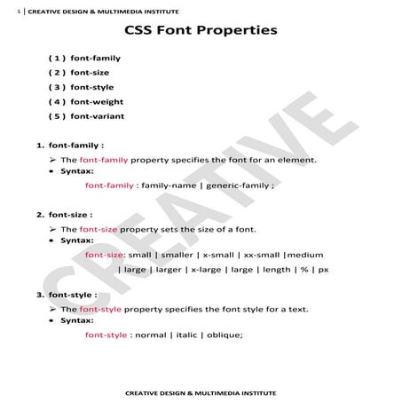 Elements of style sheets | PPTX