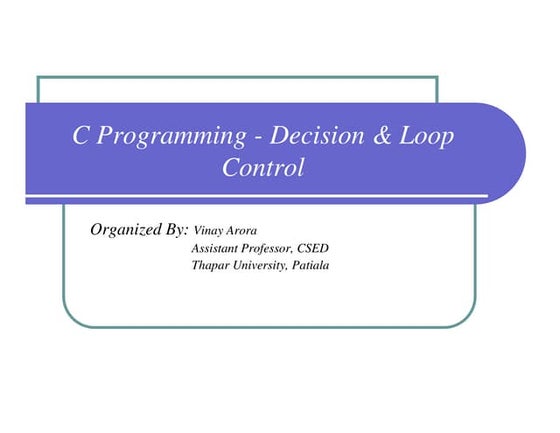 Loops in C Programming Language | PPT