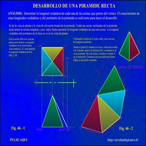 2. desarrollo de una piramide recta