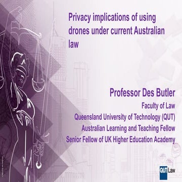 Privacy implications of using drones under current Australian law