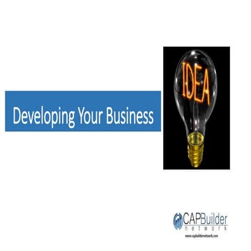 Developing your business idea
