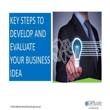 Developing your business idea