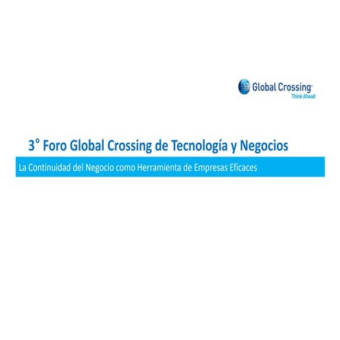 Conceptos a tener en cuenta para asegurar la continuidad del negocio - David ...