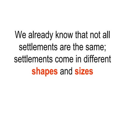 2 - Differences Within Settlements