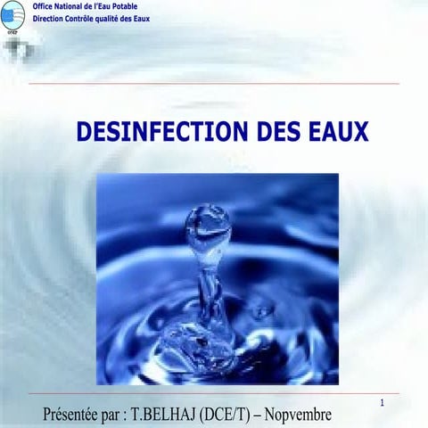 2 désinfection. eaux de consommation | PPS
