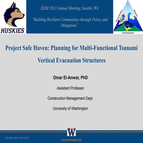 Project Safe Haven: Planning for Multi-Functional Tsunami Vertical Evacuation...
