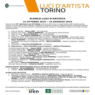Elenco Luci d'artista 2015-16