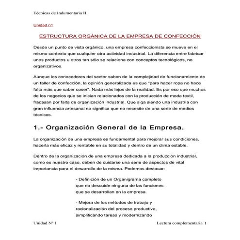 2 estructura orgánica de la empresa de confección