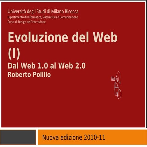 2. Evoluzione del Web: dal Web 1.0 al Web 2.0