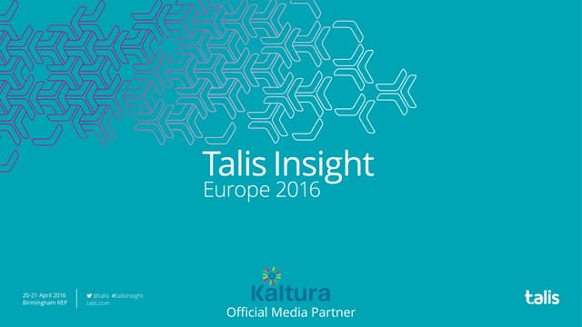 Exploring new horizons with Talis Aspire APIs - Tim Hodson | Talis Insight Eu...