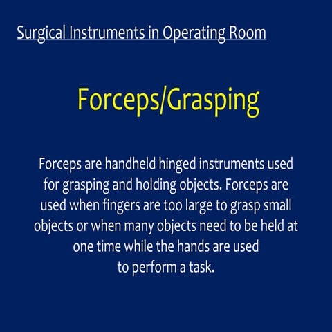 Surgical Instruments (forceps/grasping)