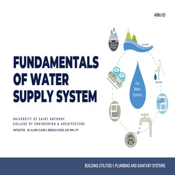 Fundamentals of Water Supply System and Distribution | PDF