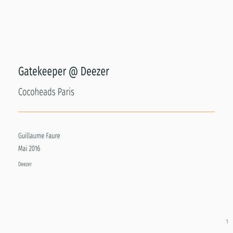 Gatekeeper par Guillaume Faure