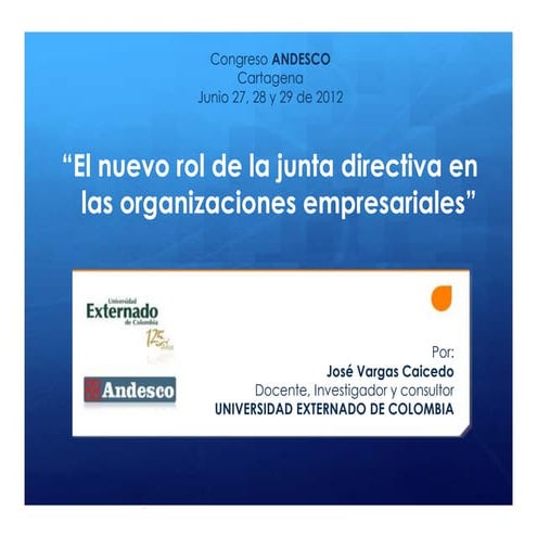 Nuevo Rol de la junta directiva en las organizaciones empresariales | PDF