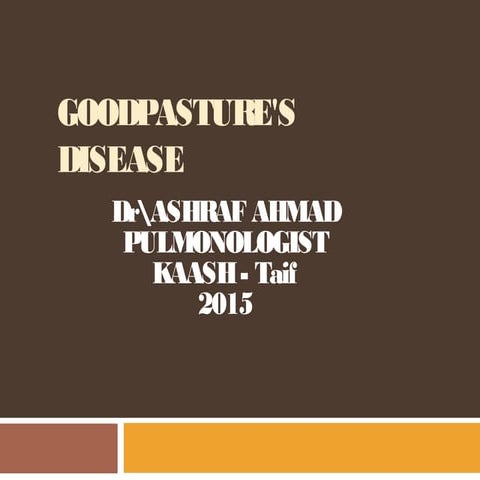 Goodpasture's disease