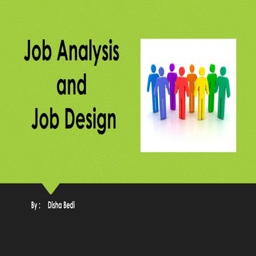 HR - Job AnalysisandJob Design