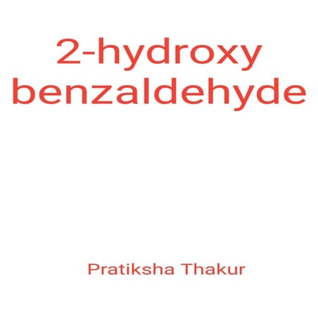 2-hydroxy benzaldehyde | PDF
