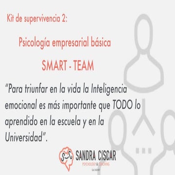 Kit de supervivencia 2: equipos inteligentes. Psicología empresarial básica a...