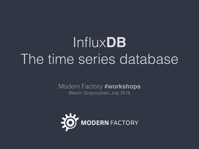 Influxdb and time series data