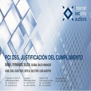 PCI DSS: Justificacion del Cumplimiento
