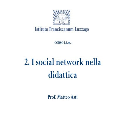 2. I social network nella didattica