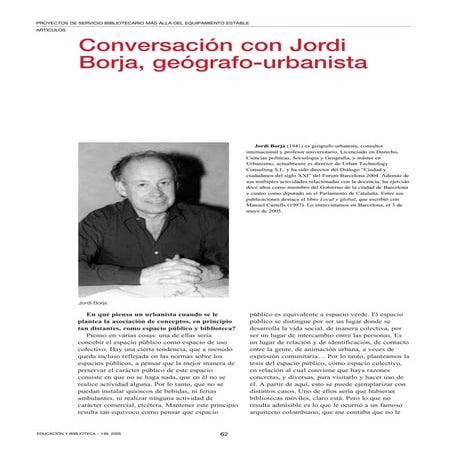 Entrevista a Jordi Borja
