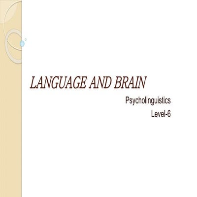 Language and brain