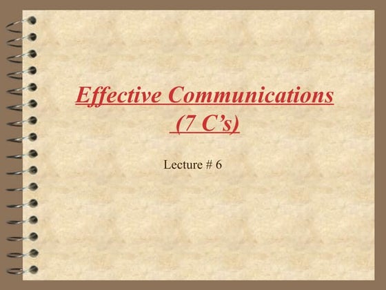 7 cs of communication | PPT