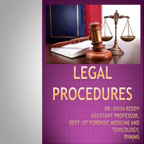 Legal procedures - I
