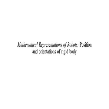 mathematical representations of robots