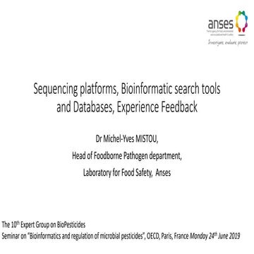 Overview of the commonly used sequencing platforms, bioinformatic search tool...