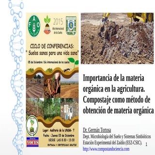 Importancia de la materia orgánica ...