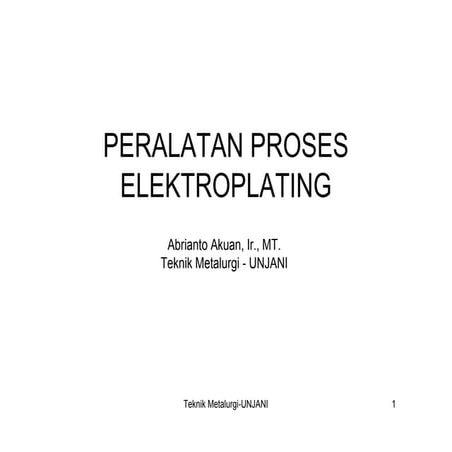 Peralatan Elektroplating