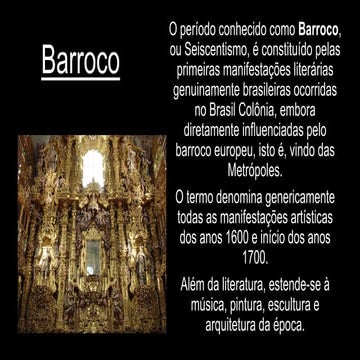O Barroco na Literatura Brasileira - Conceito, Características e ...