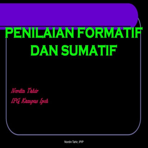 penilaian sumatif dan formatif