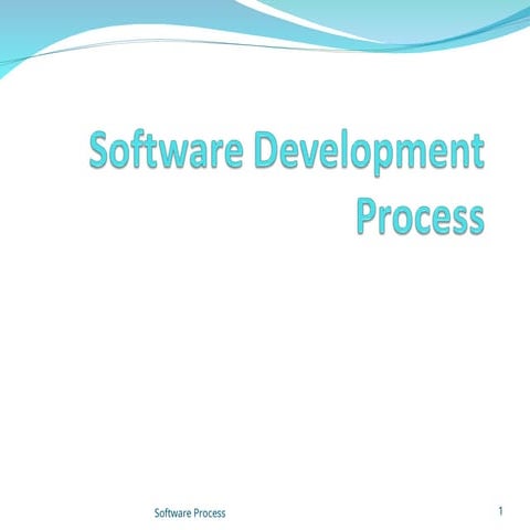 Process Models Describe various software process models. Identify ...