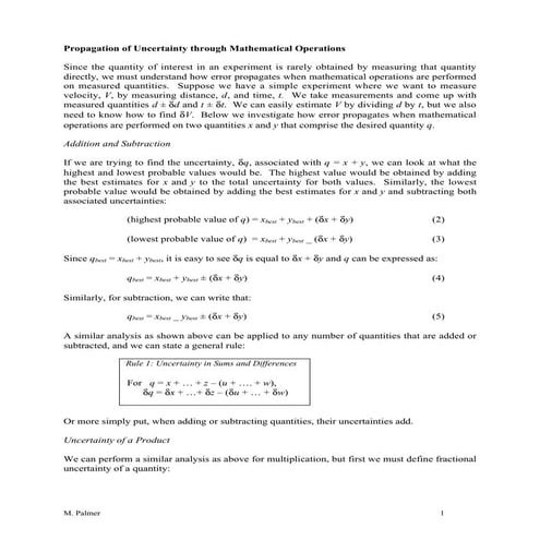 2.propagation of uncertaint