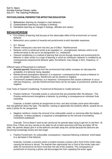 Cognitive Learning Theory Cognitive Learning Theory