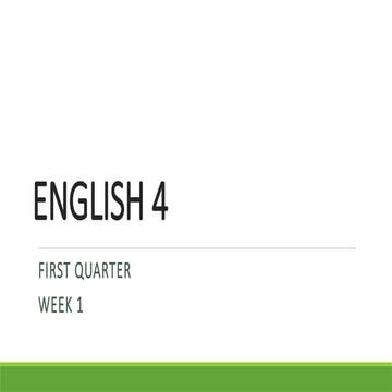 First Quarter1-Week1-ENGLISH4 powerpoint